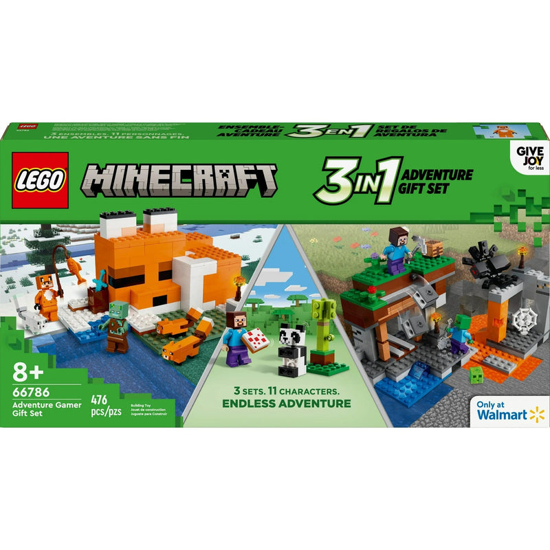 LEGO Minecraft 3 em 1 – Fox, Mina & Panda 🐼 – Últimas Unidades!