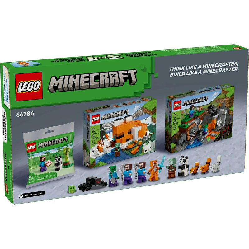 LEGO Minecraft 3 em 1 – Fox, Mina & Panda 🐼 – Últimas Unidades!